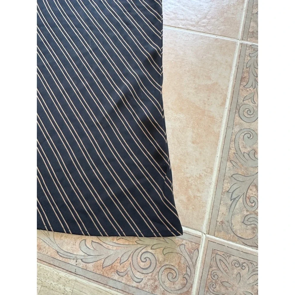Rachel Zoe‎ Striped Midi Skirt A-Line Casual Black Size: 8 New No tags!